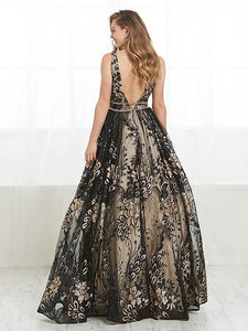 Tiffany Exclusive Gold Applique Ballgown 46200