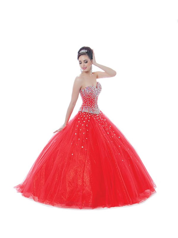 Bonny Bloom AB Rhinestone Tulle Ballgown Quinceañera 5421