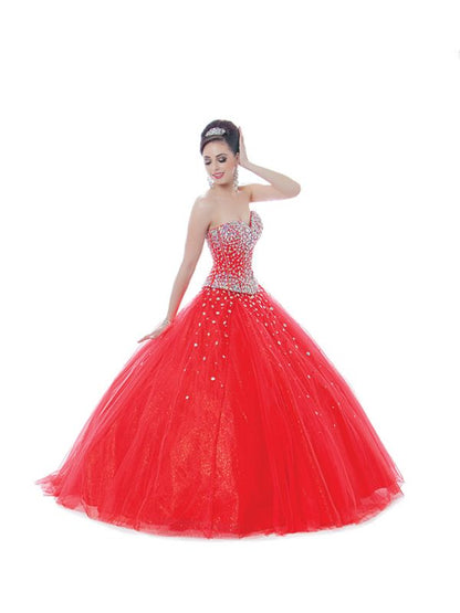 Bonny Bloom AB Rhinestone Tulle Ballgown Quinceañera 5421