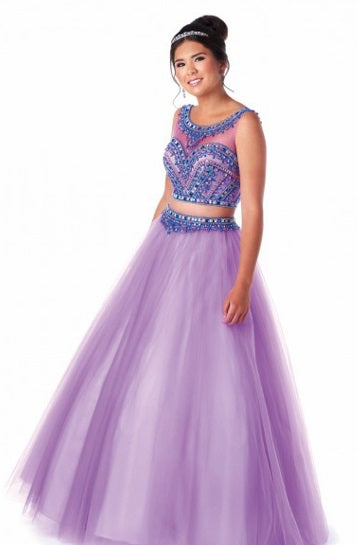 Bonny Bloom Two Piece Ballgown Quinceañera Lilac/Blue 5717