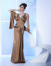 Load image into Gallery viewer, Paris Satin Prom Dress 18707 Coffee