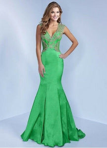 Splash Mermaid Prom Dress J422 Emerald Green