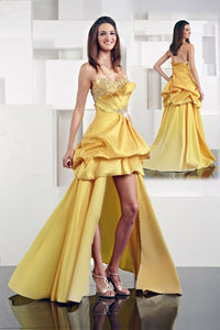 Xcite High Low Bubble Skirt Prom Dress 30005 Yellow