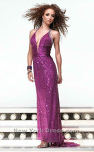 Load image into Gallery viewer, Alyce Paris Sequin Halter Prom Dress 6310 Magenta