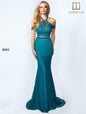 Lucci Lu Lace Cold Shoulder Grad Prom Dress 8201 Teal