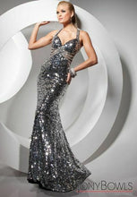 Load image into Gallery viewer, Tony Bowls Paris Sequin Halter Prom Dress 113739 Black