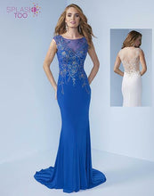 Load image into Gallery viewer, Splash Jersey Prom Dress H310 Royal