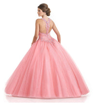 Load image into Gallery viewer, Bonny Bloom Glitter Tulle Ballgown Quinceañera Bright Coral 5802