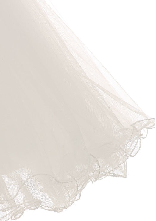 Tulle & Floral Flowergirl Dress - Ivory