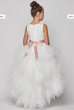 Load image into Gallery viewer, High Low Ruffle Flowergirl Dress - Ivory/Ivory