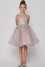 Load image into Gallery viewer, Tulle Flowergirl Lace with Lace Bodice - Mauve