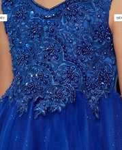 Load image into Gallery viewer, Glitter Tulle Flowergirl Dress - Royal Blue