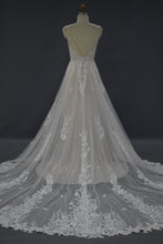 Load image into Gallery viewer, Sequin Underlay Lace A-Line Wedding Bridal Gown 35791
