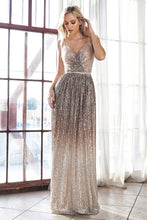 Load image into Gallery viewer, Cappucino Ombre Sequin Gown 35449