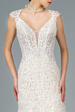 Load image into Gallery viewer, Lace Trumpet Bridal Wedding Gown 35426
