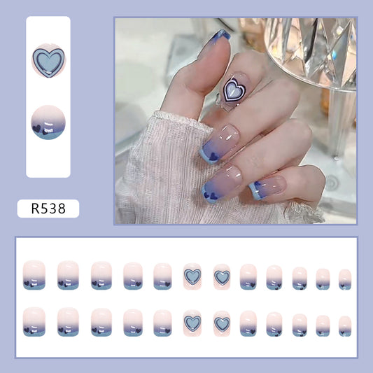 Valentine's Blues Press On Nail Set