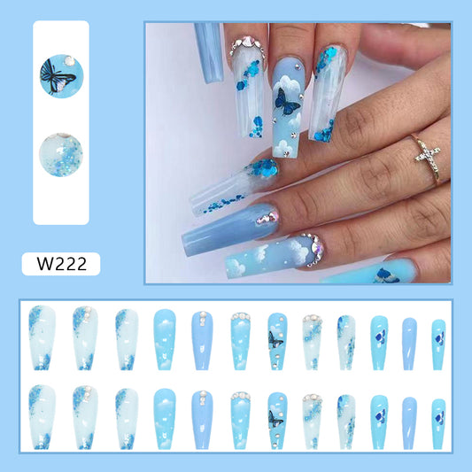 Blue Skies Press On Nail Set