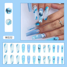 Load image into Gallery viewer, Blue Skies Press On Nail Set