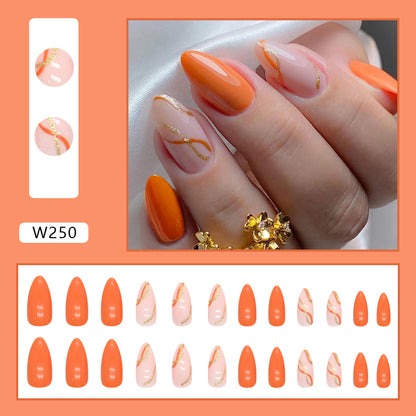 Tangerine Press On Nail Set