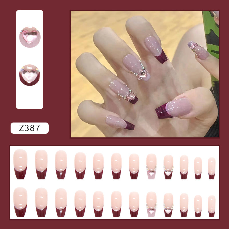 Cabernet Press On Nail Set