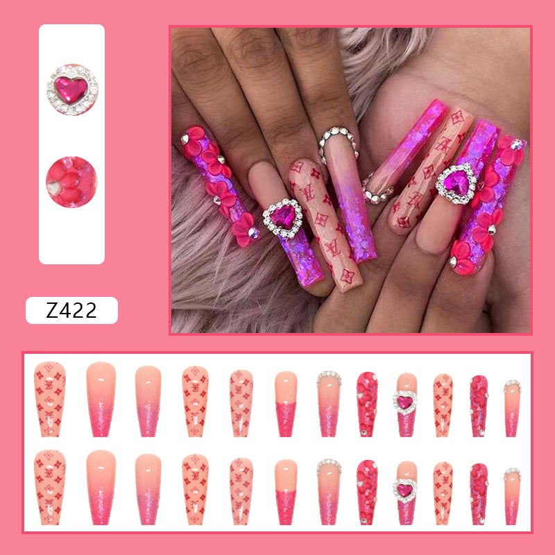 Pink Ombre LV Press On Nail Set – Unique Weddings by Craft Haven