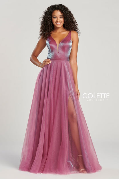 Colette Mauve Shimmer A-Line CL12087