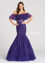 Load image into Gallery viewer, Ellie Wilde Boho Off Shoulder Lace Dress EW118110 Purple
