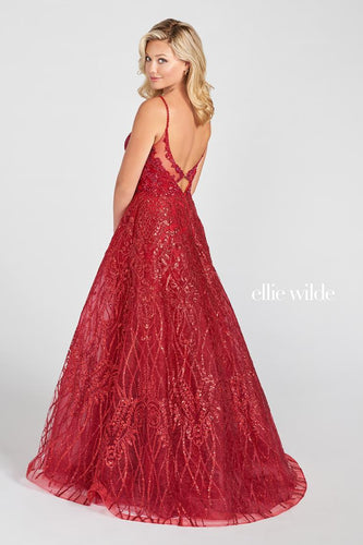 Ellie Wilde Cracked Ice A-Line Gown