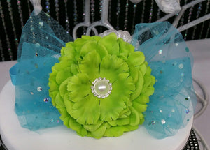 Hair Flower with Sequin Tulle Upgrade