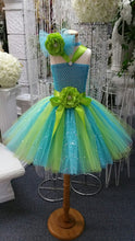 Load image into Gallery viewer, Lime/Turquoise Sequin Tutu Dress