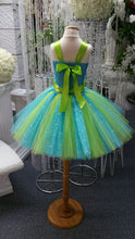 Load image into Gallery viewer, Lime/Turquoise Sequin Tutu Dress