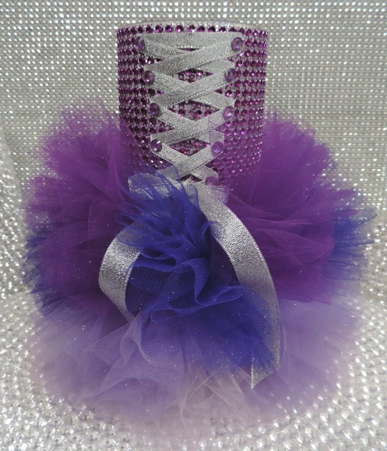 Three Tone Purple Corset Tutu Dress Cylinder Vase – Unique