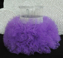 Load image into Gallery viewer, Purple Tulle Hurricane Tealight Wedding Centerpiece