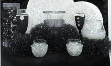 Load image into Gallery viewer, Silver Glitter Candle Holders - Set of 4