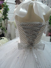 Load image into Gallery viewer, White/Silver Sequin Corset Flowegirl Tutu Dress