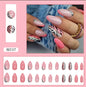 Pink Zebra Press On Nail Set